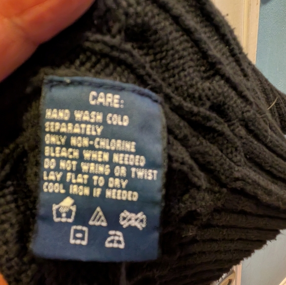 Ralph Lauren Black Cable Knit Zip-Up Hoodie - Picture 4 of 5